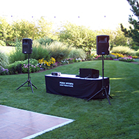 Outdoor wedding sound and music with dance floor - Gardens at Thanksgiving Point, Utah